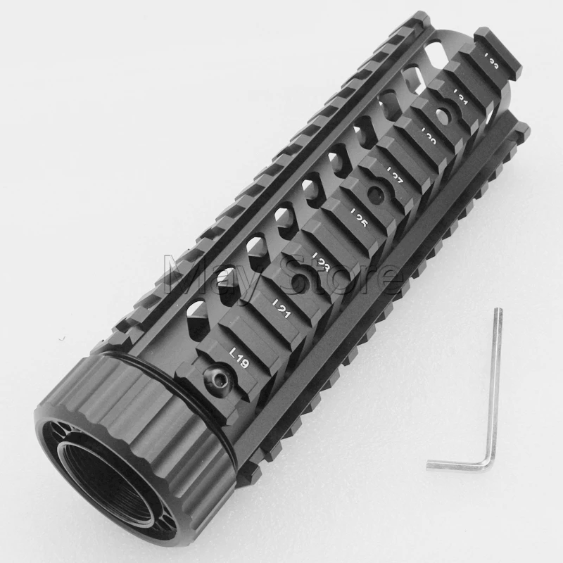 

Black 7'' Length Quad Rail Handguard Free Float Mounting Hand Guard M16 AR15 for Hunting Shooting