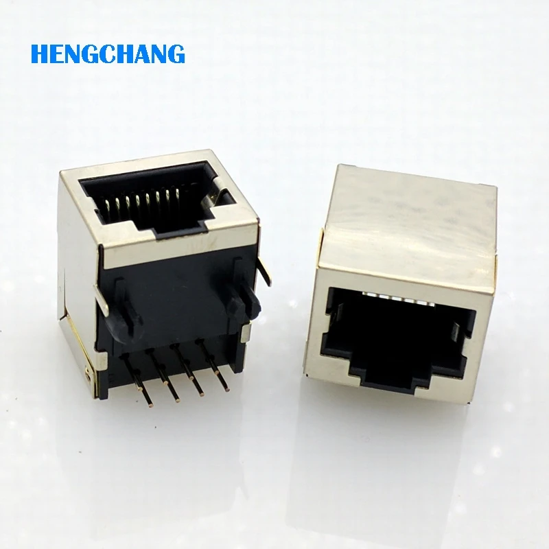 

RJ45 Connector RJ45 Socket PCB Mounting Network Adapter For Ethernet Network Data Transfer