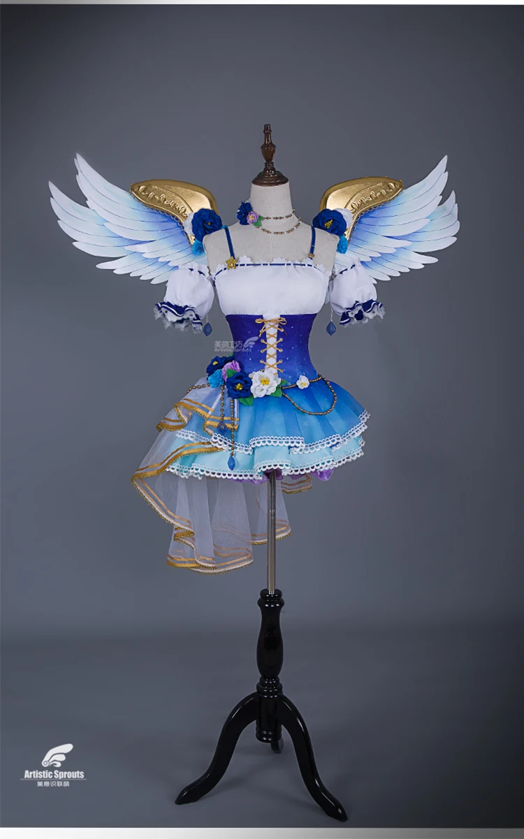 

Free Shipping LoveLive!Sunshine Watanabe You Kurosawa Ruby Angel Awaken Cosplay Costume Halloween Uniform Dress S M L