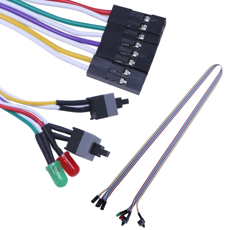 Desktop ATX Power On Reset Switch Cable With HDD LED Light For PC Computer -R179 Drop Shipping 10pcs lot pc computer desktop atx power on supply reset switch connector cable cord drop shipping