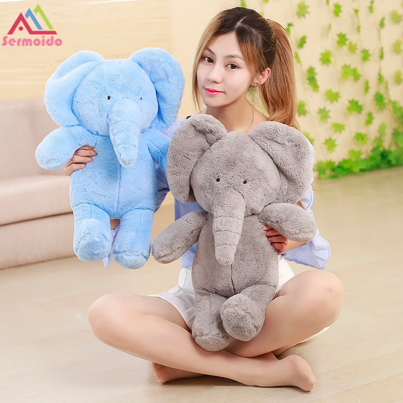 sermoido 15Inch Baby Soft Grey Elephant Baby Stuffed Animal Plush Toy, Gifts For Kids Baby Toys DBP217