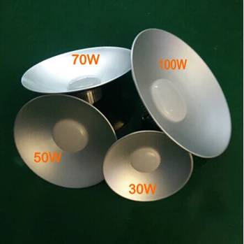 

6pcs/lot LED mining lamp 100W 70W 50W 30W led high bay light E27 factory Lighting Lamp AC100V~240V