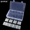Clear Plastic Empty Storage Box Adjustable Grid Electronic Parts Storage Screw Container Nail Art Accessories Organizer Case ► Photo 3/6