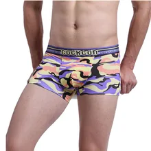 Крутое мужское нижнее бельё хлопковые боксеры шорты камуфляжные прозрачные мужские трусы сексуальные трусы боксеры мужские трусы Cockcon бренд