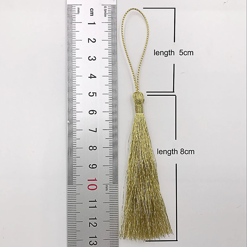 32 шт./лот золотые шелковые серебряные кисточки бахрома полиэстер кулон Закладка ювелирные изделия с кистями аксессуары-кисточки для рукоделия декоративные