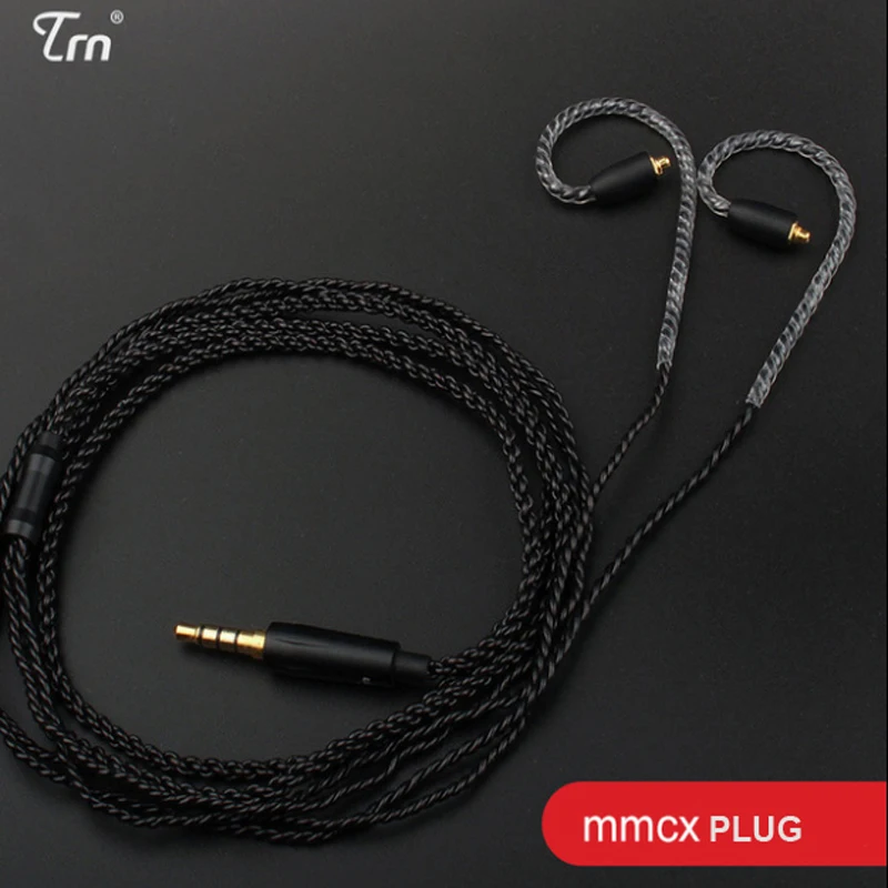 Сменные аксессуары для наушников 2Pin 0 75 мм Модернизированный кабель TRN V10 V20 KZ ZS6 ZST