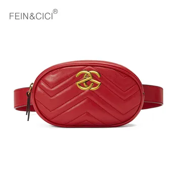 

Fanny Pack belt bag round waist bag women luxury brand leather handbag red black beige small 2018 fall winter hight quality