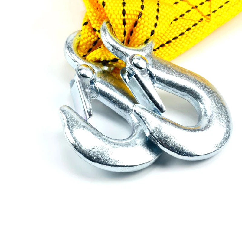 3 M 3 طن سحب سيارة كابل حزام نايلون حبل الثقيلة سحب سحب حبل سحب كابل مع السنانير عالية سترينت حبل للسحب