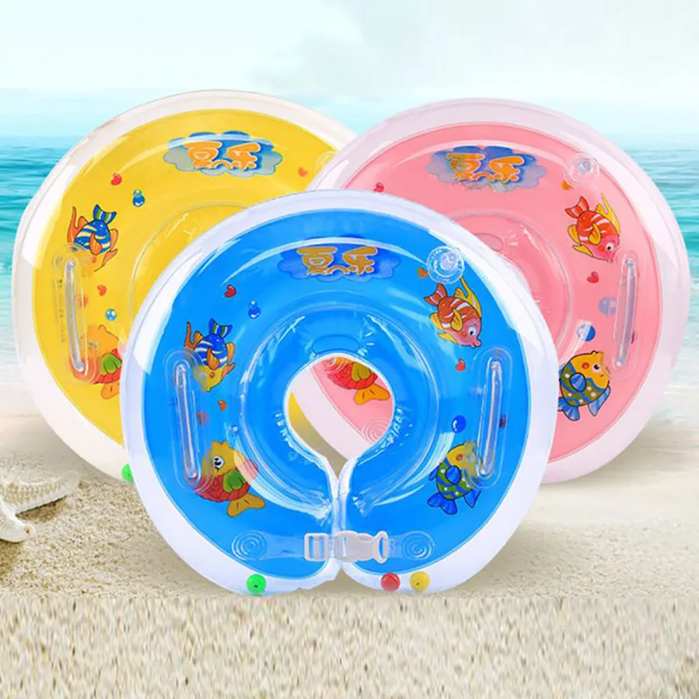 

Durable Baby Swimming Neck Float Infant Bath Ring Adjustable Safety 1-18 Months Swimming Equipment Kids New Lovely Swim Rings