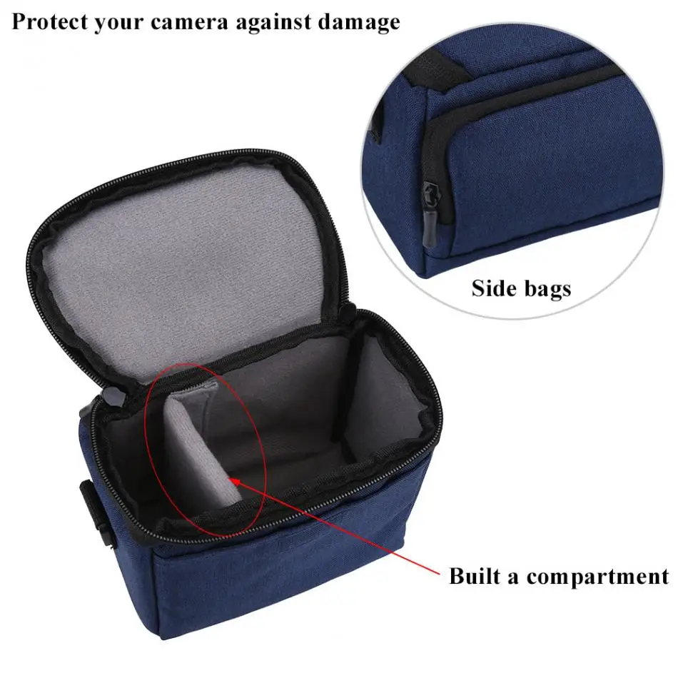 Мини Регулируемая сумка для хранения через плечо для DSLR SLR камеры DV и видеокамеры
