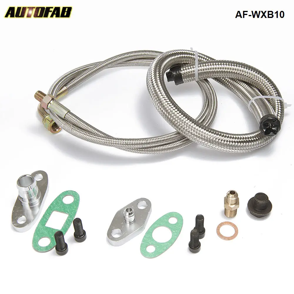 Turbo Oil&Water Feed Line Kit/Turbocharger Oil Drain Return Line Suit T3,T4,T35,T40,T60,T67,T70,T76 Turbos AF-WXB10