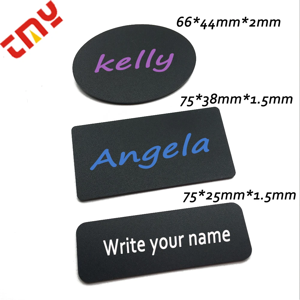 

10 pcs PVC Reusable Blank Hotel Staff Waiter Blackboard Name Badge,Magnetic Chalkboard Name Badge Tag Wholesale