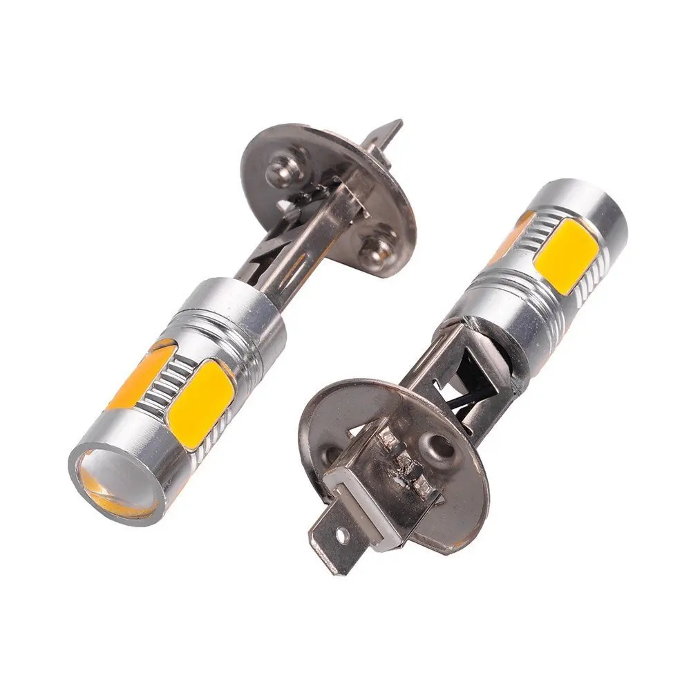 2 шт. 12 В светодиодный Voiture Jour Brouillard Lumieres de concuite Lampe Ampoules DRL H1 7 5 W jaune H3|led voiture|12v ledh1 lamp |