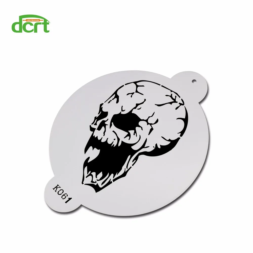 

Halloween Skull Shape Cake Stencil Plastic Template Cake Design Spray Pattern Mold Fondant Cake Decorating Tools