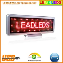 Car Sign Programmable Message Sign Moving Scrolling LED Display Board Single Red High Brightness