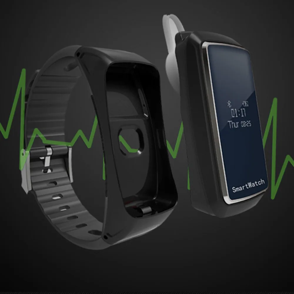Наушники вкладыши Bluetooth беспроводные Спортивные наушники умные спортивные часы