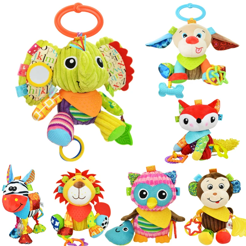 

Baby Infant Soft Appease Toys Towel Playmate Calm Doll Teether Developmental Toy Lion Dog Monkey Owl