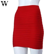 WOMAIL Европа плиссированные женские юбки Высокая Талия платье на бедрах юбка мини-юбка выше колена сплошной цвет юбки юбка N6