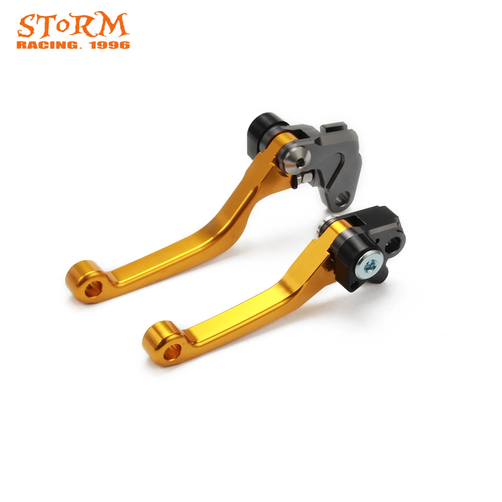 CNC Gold Pivot Dirt Foldable Bike Brake Clutch Levers For SUZUKI RM125