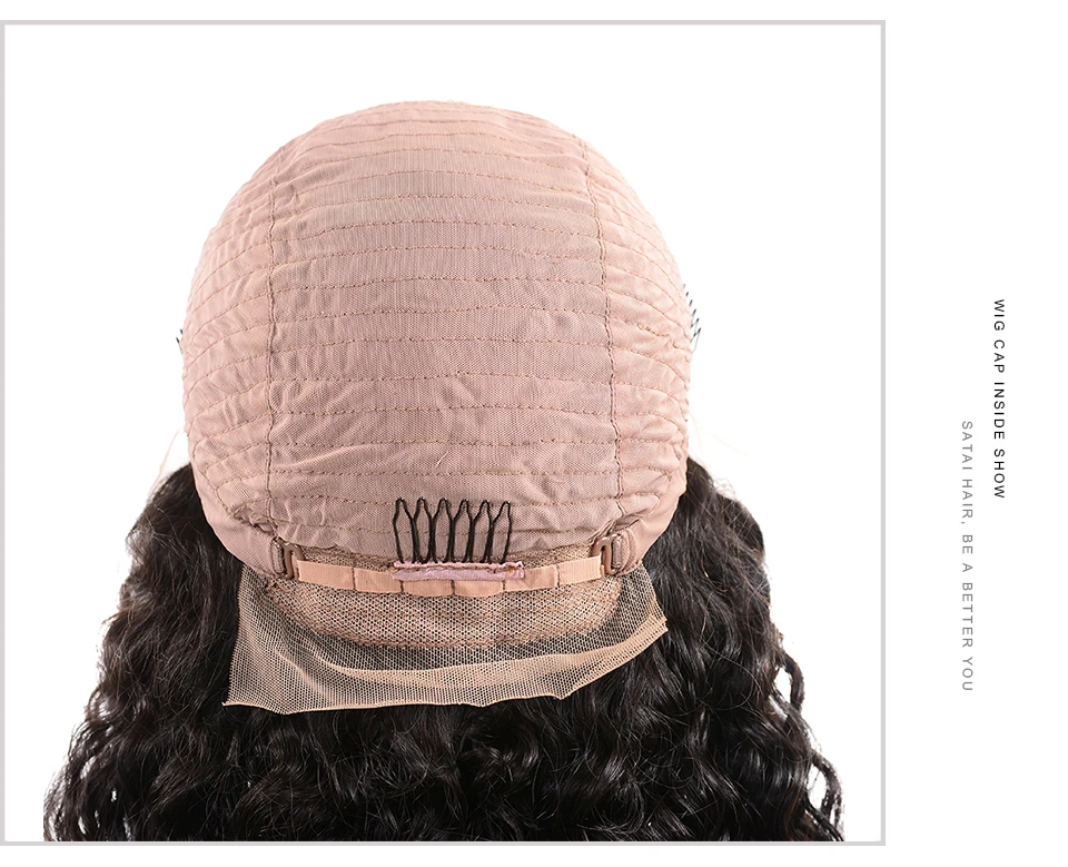 Satai короткий кудрявый боб парик фронта шнурка человеческих волос парики для женщин Бразильский глубокая волна remy волос кружева шрифт парик отбеленные узлы
