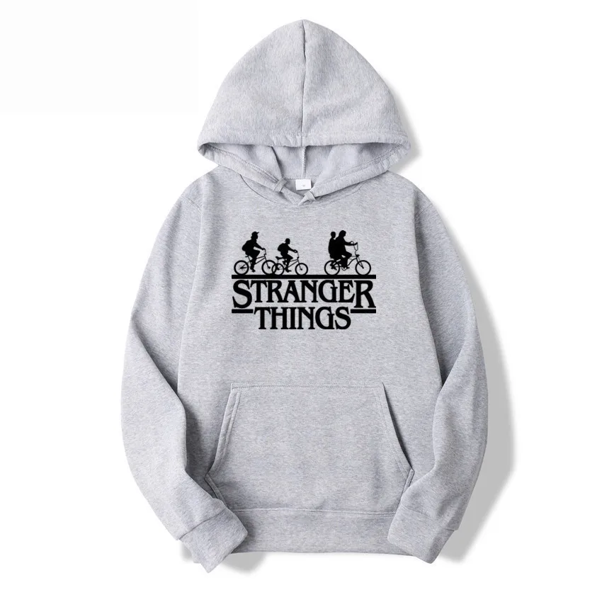 Stranger Things Hoodie Sweatshirt Spun Sugar Hoodies New Style Clothes Oversized Hoodie Merchandise - Цвет: Gray-01
