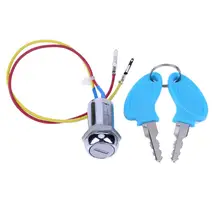 VODOOL 2 fils pédale ATV électrique vélo pliant cyclomoteur Go-kart interrupteur d'allumage clé vélo Kart interrupteur d'allumage démarreur(China)