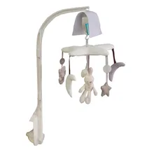 Bebé cuna campana de alta calidad bebé juguetes de la cuna y cama con música cascabel con forma de conejo ayuda recién nacido durmiendo regalo de Navidad