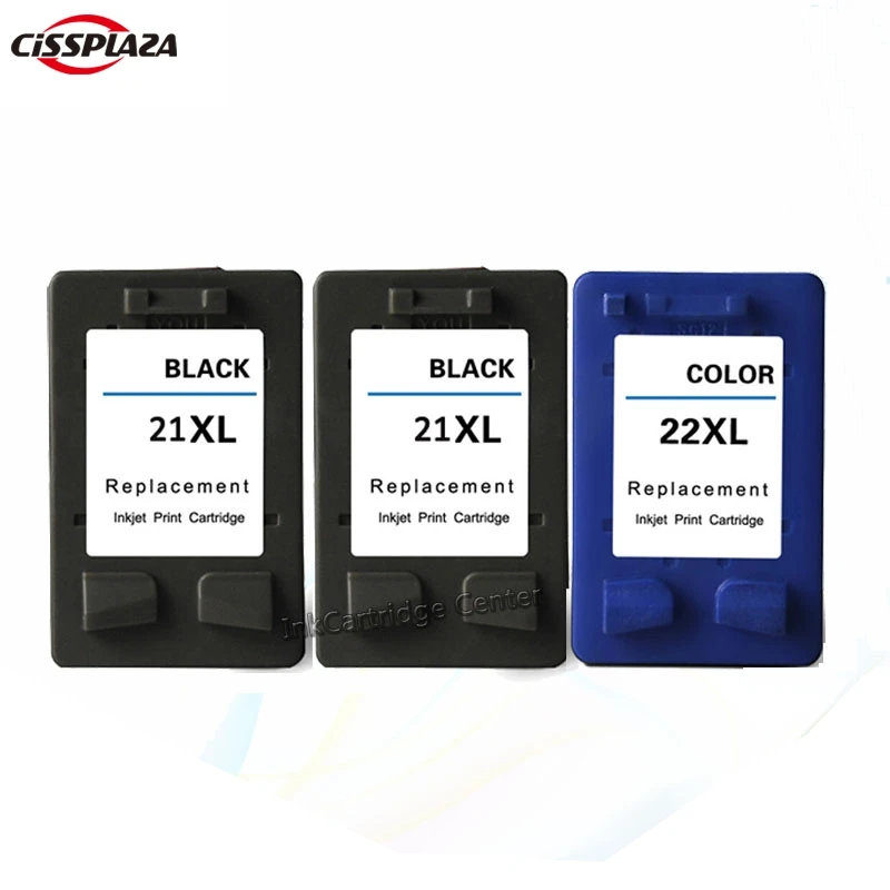 CISSPLAZA 3x INK cartridge compatible for HP21 C9351 for HP22 C9352 for