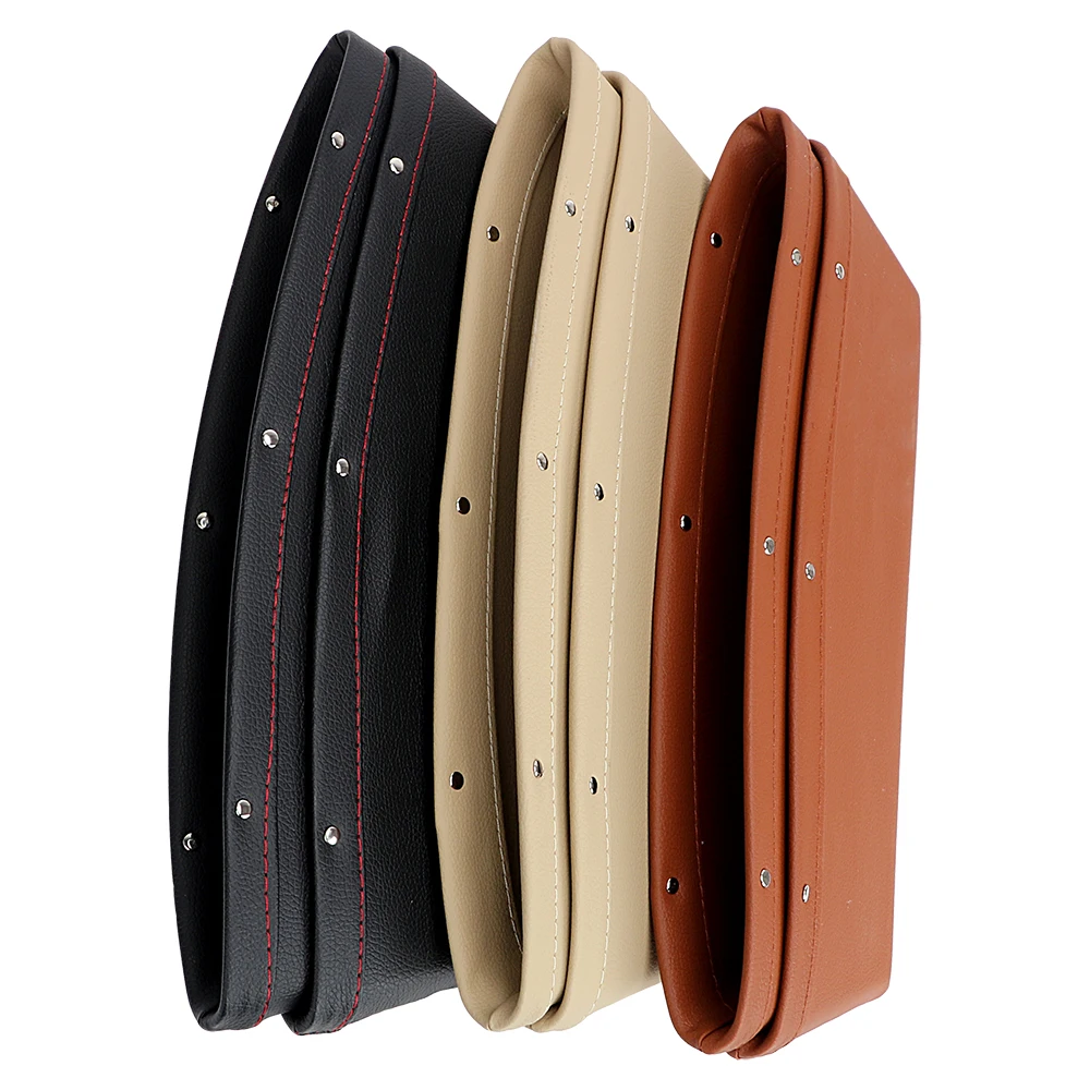 YOSOLO 2pcs/Set Seat Crevice Storage Box Organizer PU Leather Car Seat Gap Pocket Catcher Car Accessories Stowing Tidying YOSOLO 2pcs/Set Seat Crevice Storage Box Organizer PU Leather Car Seat Gap Pocket Catcher Car Accessories Stowing Tidying