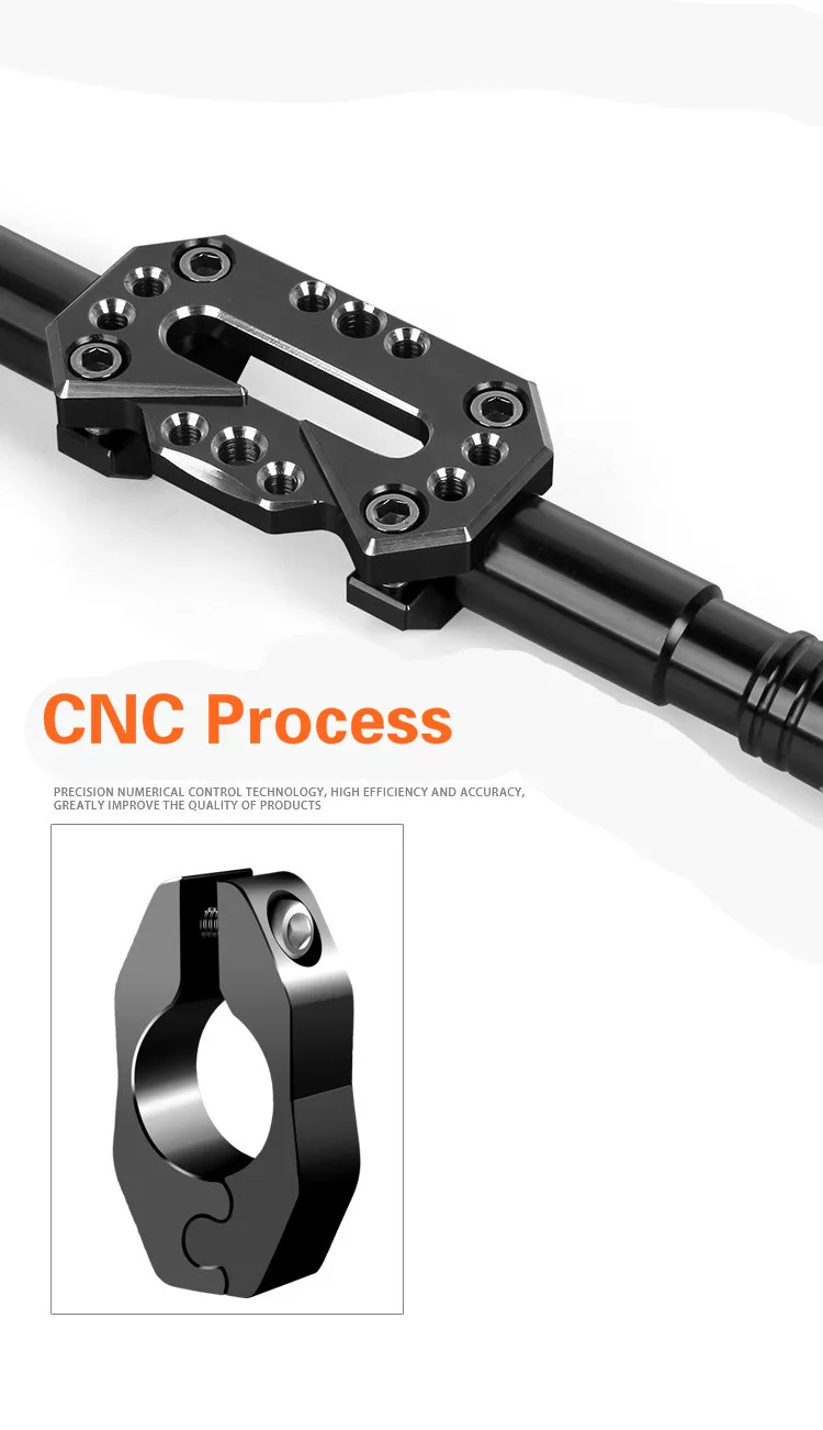 Запчасти для мотоциклов, универсальный CNC алюминиевый сплав, быстросъемный Регулируемый шатун, руль, защита для груди, подходит для 23 мм