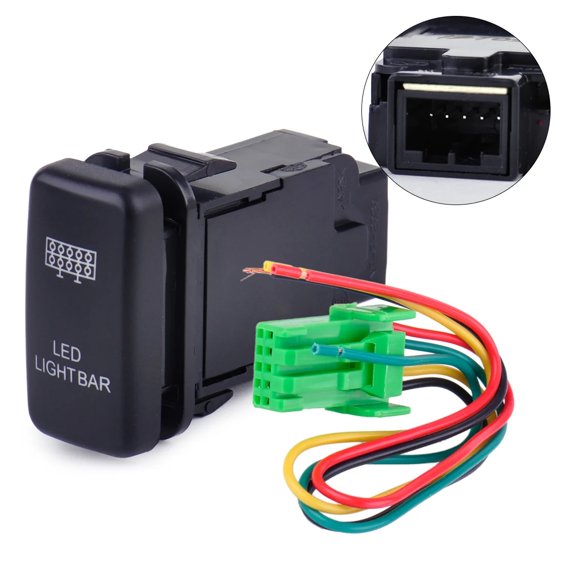 

beler 12V Blue LED Light Bar On-off Push Switch for Toyota Hilux Land Cruiser Prado FJ Cruiser 4Runner Highlander Fortuner