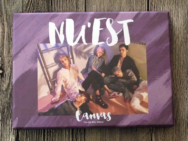 

NUEST NU'EST Autographed signed 2016 mini 5th album CANVAS CD + postcards korean version 11.2016