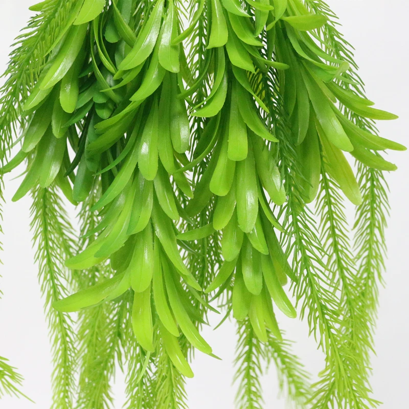 JAROWN Artificial Dragon Grass Green Plants Simulation Plastic Pine Needles Small Hanging Vine For Wedding Decoration Home Decor Flower (15)