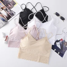 Beauty Back женское нижнее белье жилет топы мягкий бюстгальтер кружева сшивание майки модные кружевные сетчатые летние майки Топ