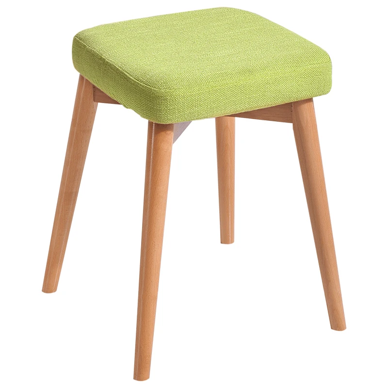

10%Creative stool home solid wood dining table cloth dressing stool fashion makeup stool bar chair