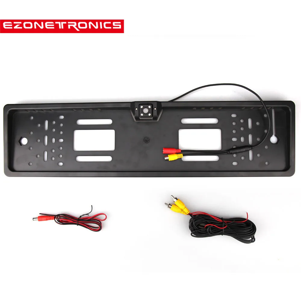 

18Car Auto CCD HD car rear view camera backup reverse Universal camera European License Plate Frame night vision with LED camera