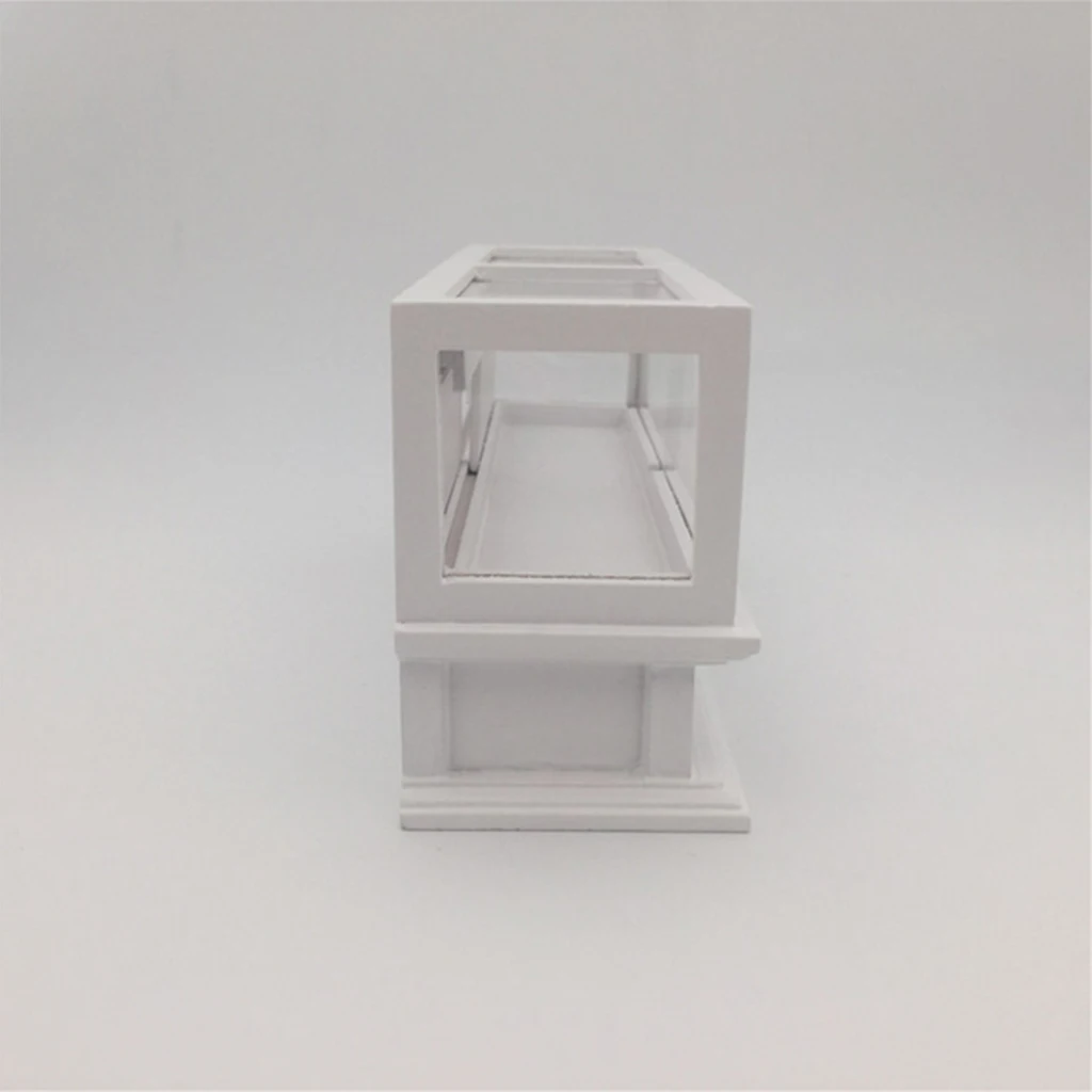 Handcrafts 1/12 Dollhouse Miniature Wooden Display Cabinet Showcase Shopwindow Model Shopping Mall Scenes