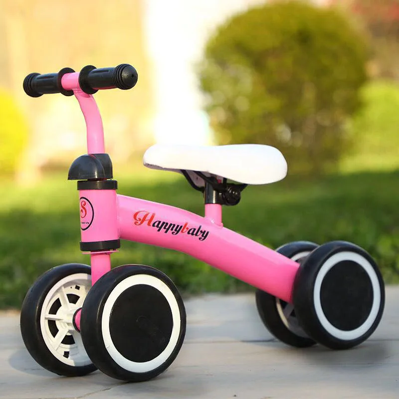 Детские ходунки дети игрушечный мотоцикл Дети езда велосипед 1-3 лет детские игрушки для катания для обучения Прогулки детский велосипед Скутер безопасность унисекс - Цвет: Powder
