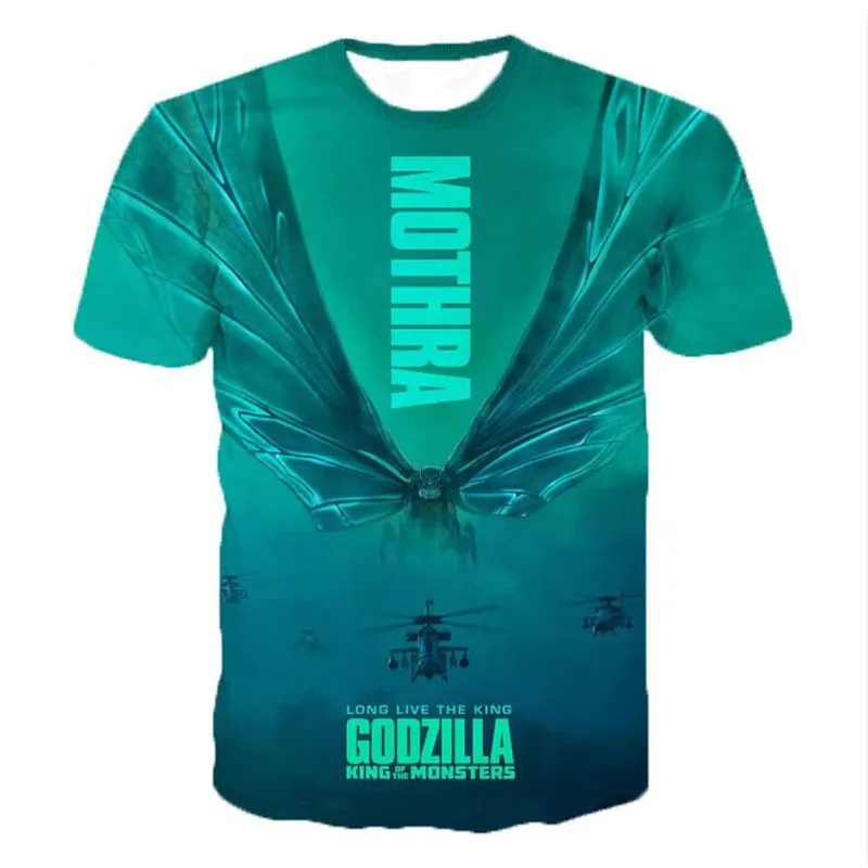 

Movie Godzilla: King of the Monsters 3D Pattern Printed T-shirts Newest Men Women Short Sleeve T Shirt Harajuku Style T-shirt