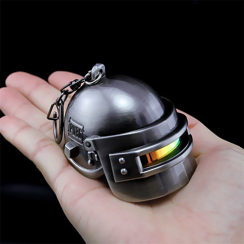  Game PUBG Playerunknown's Battlegrounds Cosplay Accessories Armor Level 3 Helmet Keychain Alloy Pro