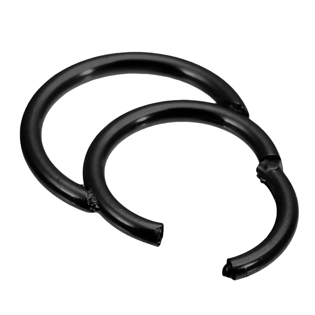 1pcs Punk Style Women Men Charm Double Hoop Surgical Steel Nose Ring Stud Lip Ear Tragus Vintage Body Piercing Jewelry Shellhard
