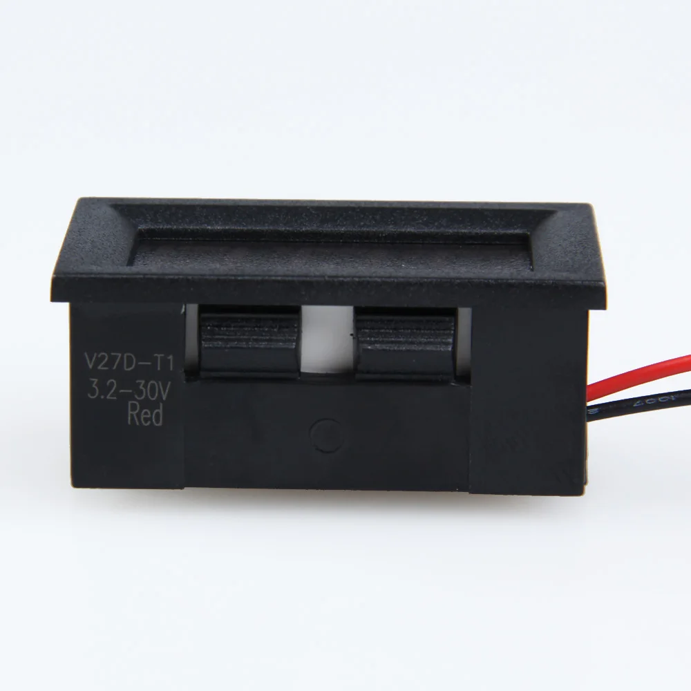 Dc3.2-30 В 0.56 дюйм(ов) автомобиля ЖК-дисплей красный светодиод Панель метр Цифровой вольтметр с двумя-wire Black