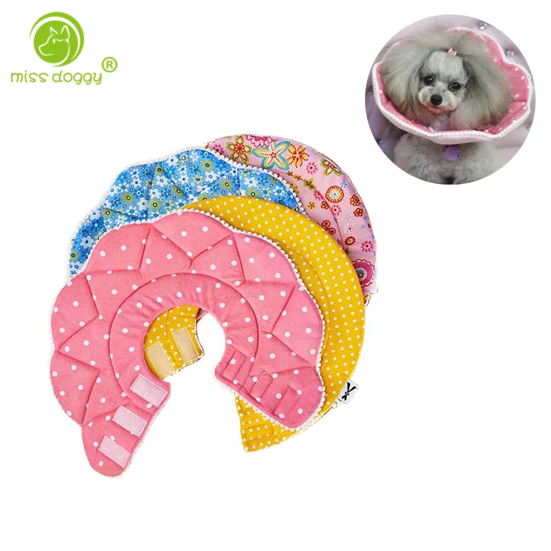 

Lovely Floral Printed Pet Dog Elizabethan Collars Surgery Recovery Tools for Small Dogs Padded Comfortable Pet Accessories 10A