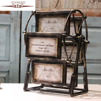 

Ferris wheel Picture Frame Retro Windmill Photo Frame Vintage Frame Photo Home Decoration Accessories Marco De Fotos