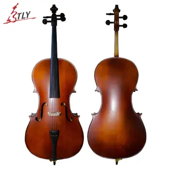 TONGLING High Quality Matt Cello 4/4 3/4 Natural Flamed Maple Ebony Fitted Professional Acoustic Musical Instruments