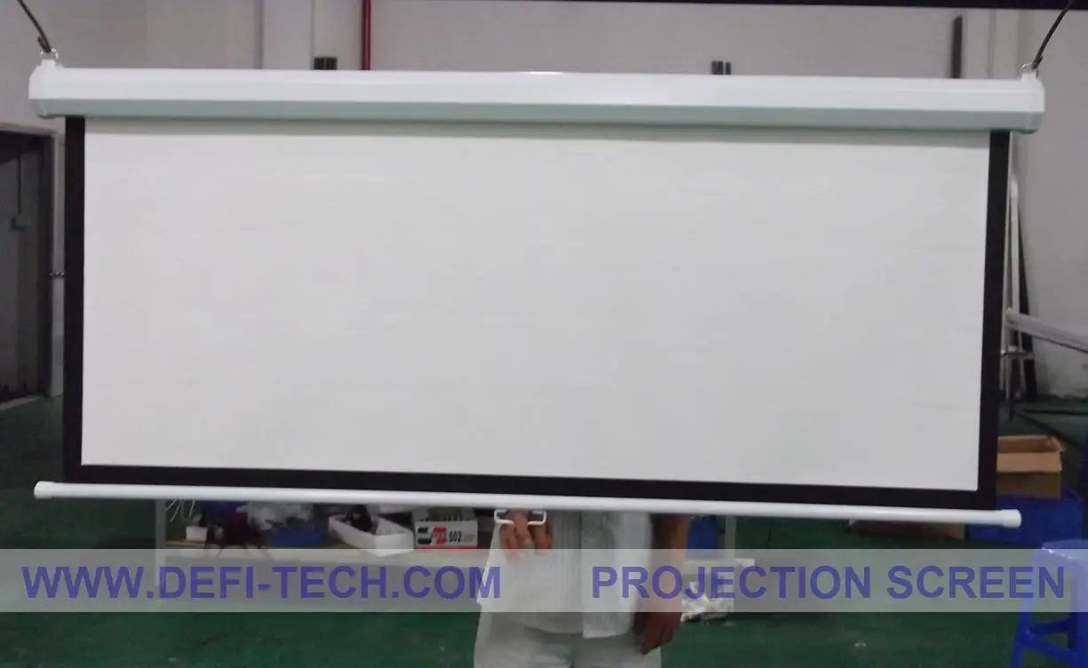 

DfLabs 72 inch 16:9 Manual Projection Screen self locking pantalla proyeccion for HD projector Pull Down Screen