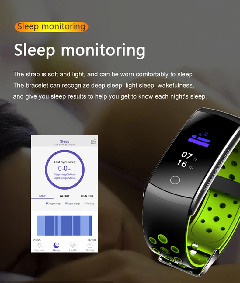 fitness rastreador bluetooth pulseira ip68 à prova