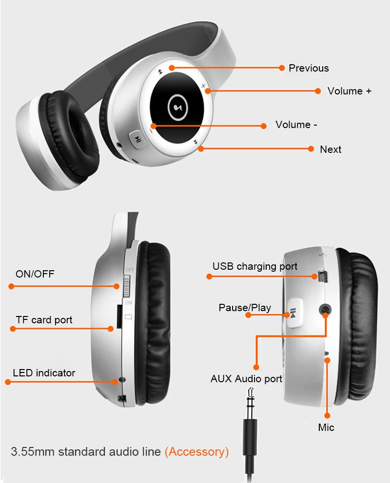 Новые Беспроводные спортивные наушники, Bluetooth гарнитура, стерео наушники, регулируемые наушники с микрофоном, поддержка TF карты для телефона