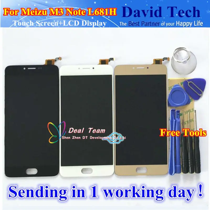 Prix pour Haute qualité remplacement écran tactile digitizer + écran lcd pour meizu m3 note l681h téléphone portable noir/blanc/or livraison gratuite Prix pour Haute qualité remplacement écran tactile digitizer + écran lcd pour meizu m3 note l681h téléphone portable noir/blanc/or livraison gratuite