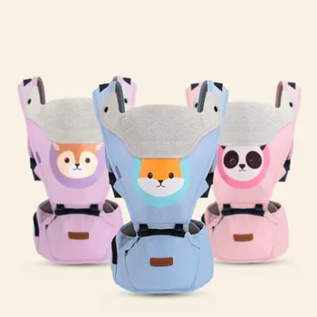 

Cartoon Ergonomic Baby Carrier Infant Hipseat Baby Sling Front Facing Kangaroo Baby Travel Carrier Breathable Wrap Hip Seat